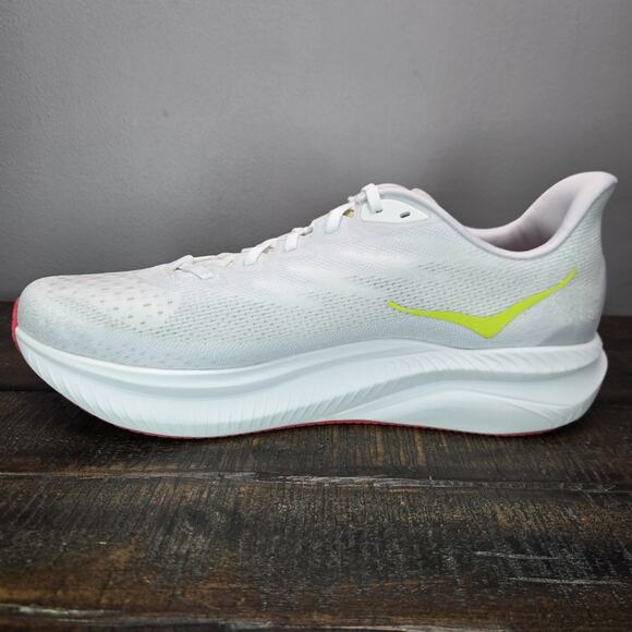 NEW Hoka One One Mach 6 Mens Size 14 D Running Shoes 1147790 WNCL White Green main image 7